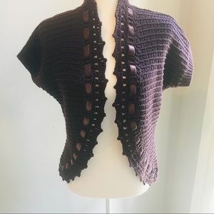 Ann Taylor Shrug, Plum. Size L.